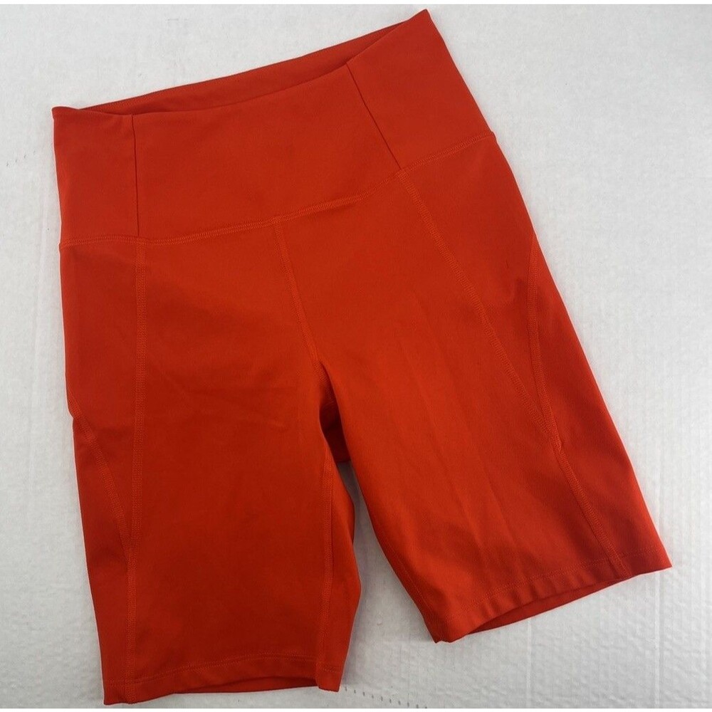 GIRLFRIEND COLLECTIVE High Rise Bike Short Run Activewear Orange Size Small S